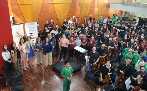 Integrantes de la OSN durante el programa "Explorarte Asunci�n". Edici�n anterior.