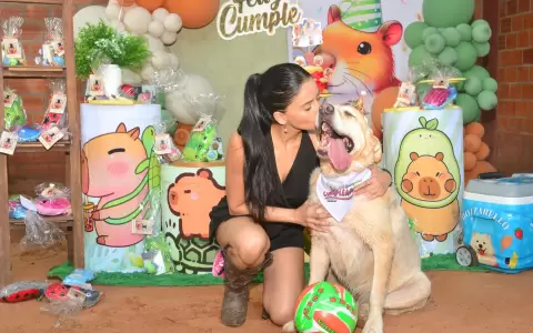 Celebr� los 10 a�os de su mascota.