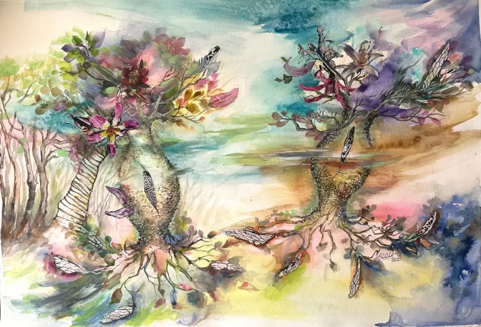 Obra de Mar�a Gloria Echauri. Cortes�a