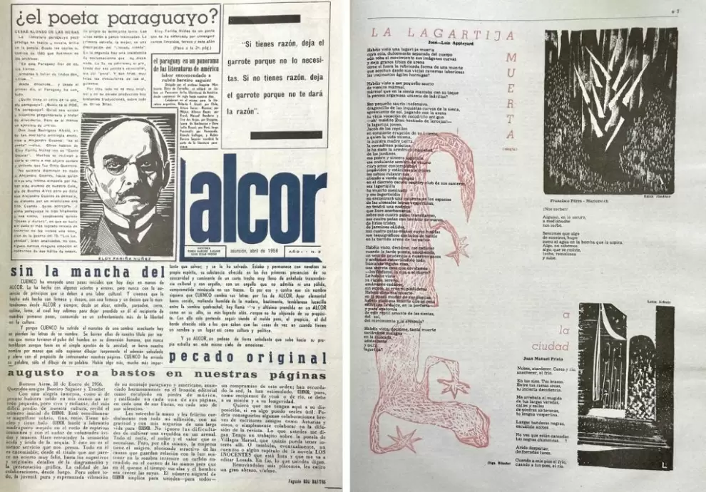Algunas de las p�ginas de la Revista Alcor. Cortes�a