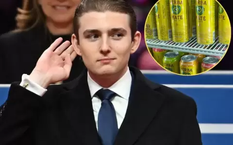 Barron Trump debuta como empresario con una bebida de yerba mate.