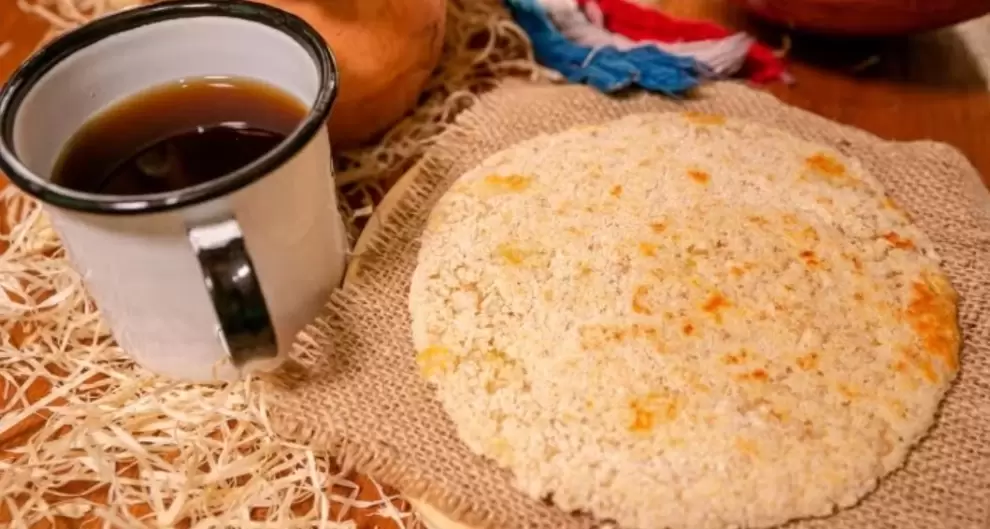 Mbeju con cocido, lo m�s tradicional.