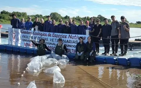 "Siembra ecol�gica de peces nativos en conmemoraci�n del D�a Nacional del Pac�", fue organizada por la UNA.