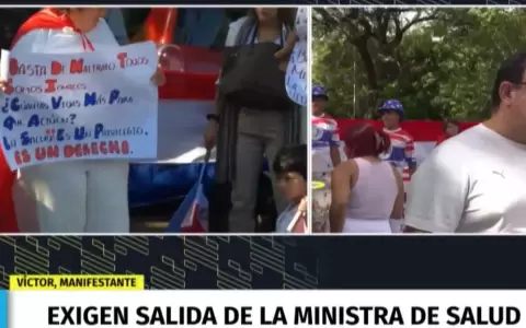 Exigen salida de la ministra de Salud P�blica.