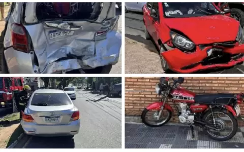 Cu�druple accidente de tr�nsito.