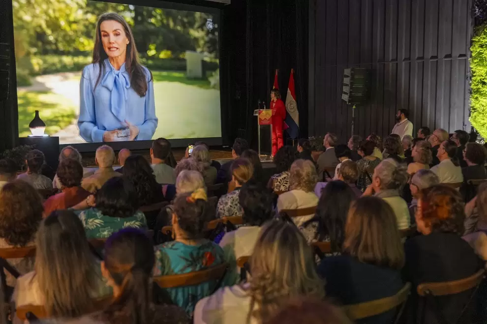 Uno de los momentos de la ceremonia de reapertura del Centro Cultural de España "Juan de Salazar". Cortesía