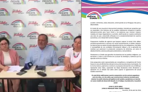Conferencia de prensa y comunicado.