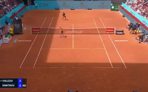 Las dos genialidades de Vallejo en su victoria sobre Dimitrov en el Masters 1000 de Madrid