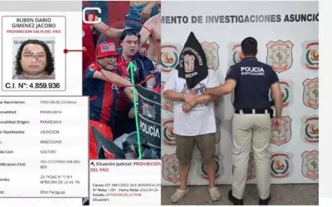 Se confirm� la aprehensi�n de Rub�n Dar�o Gim�nez Jacobo, quien fue plenamente identificado a trav�s de im�genes.