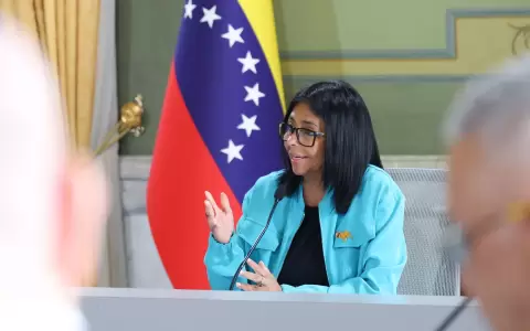 Delcy Rodr�guez, presidenta de Venezuela.