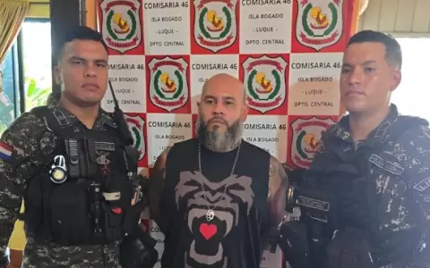 Luis Ernesto Serv�n,detenido en la ciudad de Luque luego de ser reconocido a trav�s de im�genes y videos captados durante los disturbios en el estadio