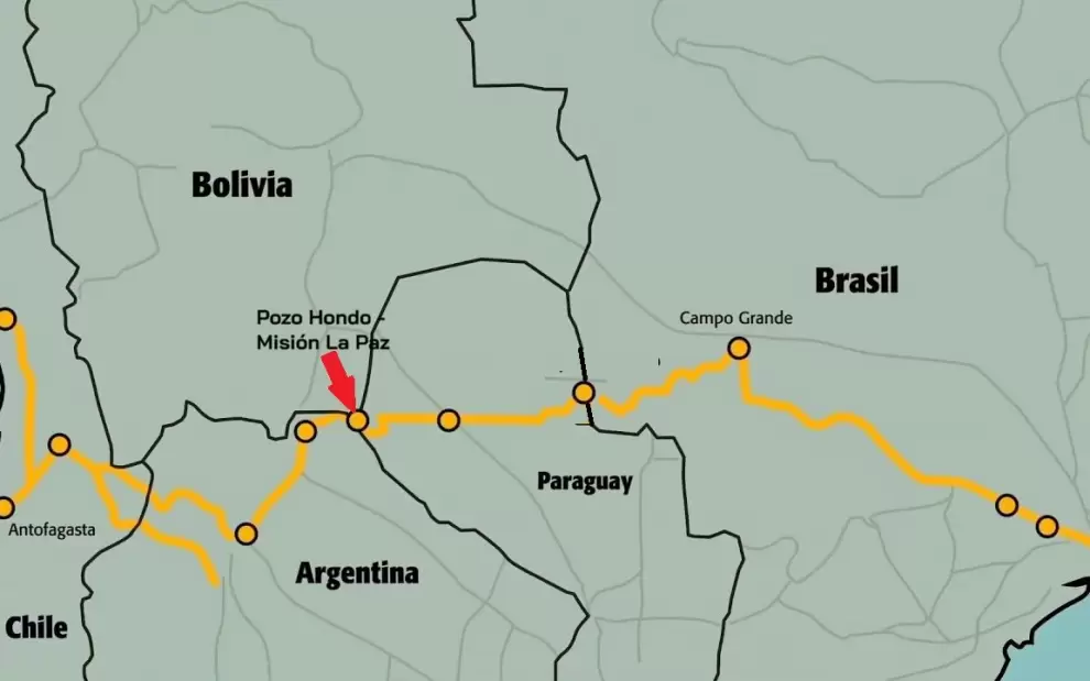Corredor Bioce�nico. Mapa.