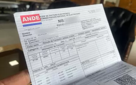 Factura de ANDE