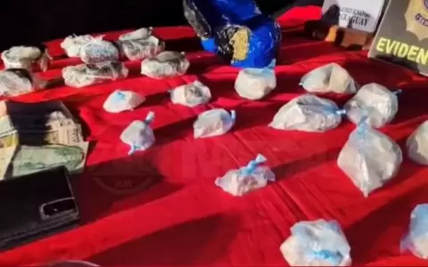 Droga incautada durante el operativo.