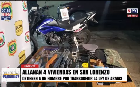 Allanamientos en San Lorenzo.