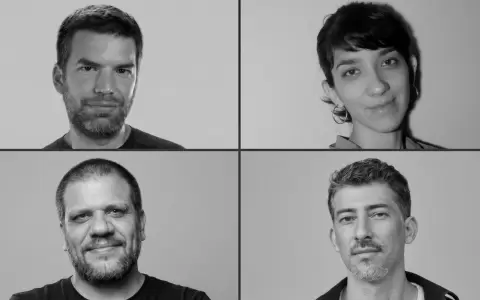 Los escritores Santiago Fil�rtiga Lamar, Liz Haedo (arriba), Christian Kent y Dami�n Cabrera (abajo).