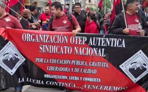 Movilizaci�n de docentes.