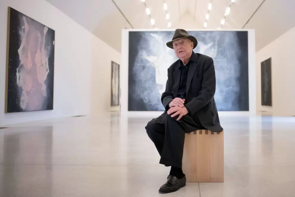 Georg Baselitz en la inauguración de su muestra en el Museo Unterlinden de Colmar,