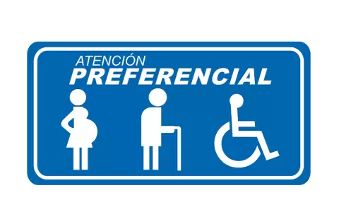 Atencion preferencial. ilustrativa.