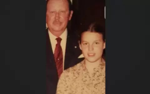 Expresidente Alfredo Stroessner y su hija menor Mar�a Teresita Legal.