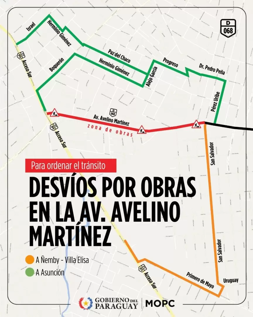 Desv�os por obras en la Avda Avelino Mart�nez