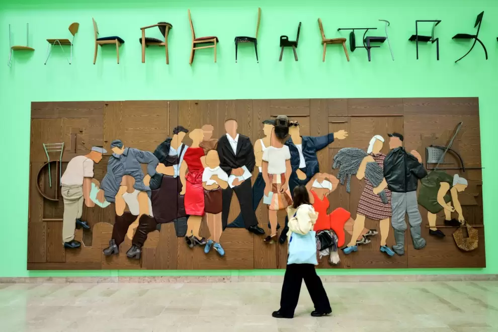 "The Home Front" de la artista alemana Henrike Naumann en el pabell�n de Alemania.