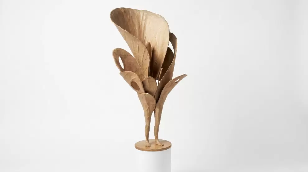 Obra de Ingrid Seall exhibida en el Pabell�n de Guinea Ecuatorial. Cortes�a