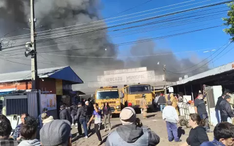 Incendio en el Mercado municipal de Itaugu�.