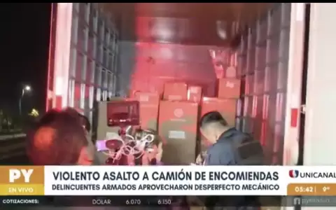 Asalto a cami�n de encomiendas.