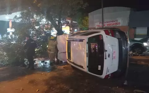 Aparatoso accidente en San Lorenzo.