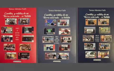 Portada de "Cuentos y relatos de mi tierra colorada... en YouTube" de Teresa M�ndez Faith. Tomos 8, 9 y 10. Editorial Intercontinental.