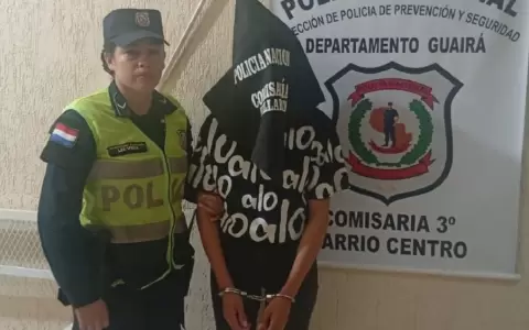 Mujer fue detenida con su beb� tras persecuci�n y disparos policiales en Villarrica.