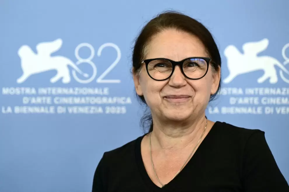 Ildikó Enyedi, directora húngara, en la photocall de "Silent Friend" durante el Festival de Venecia. (Foto:Tiziana Fabi / AFP)