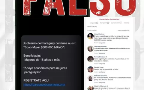Advierten sobre estafa digital que ofrece falso "Bono Mujer" para realizar phishing