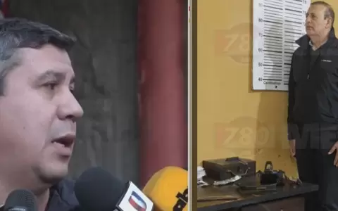Erico Galeano siendo fichado a su ingreso al Departamento Judical de la Polic�a Nacional donde pasar� la noche.