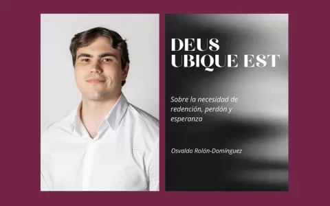 Osvaldo Rol�n Dom�nguez y la portada de su libro.