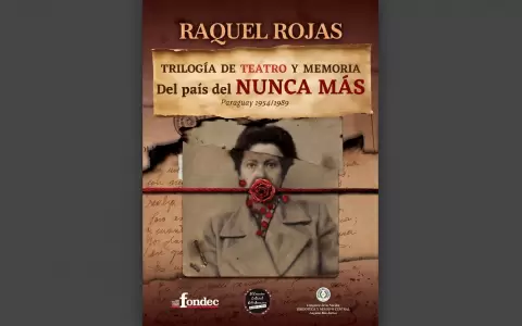 Portada de "Trilog�a de teatro y memoria" de Raquel Rojas.