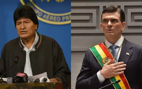 Evo Morales y Rodrigo Paz Pereira.