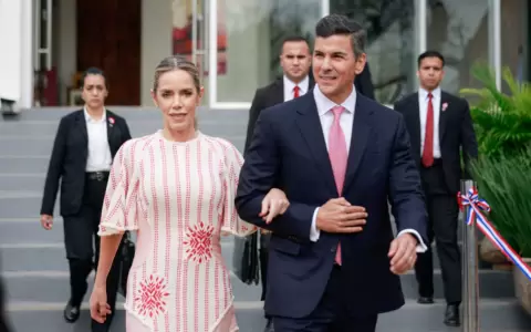 La primera Dama y el presidente de la Rep�blica.