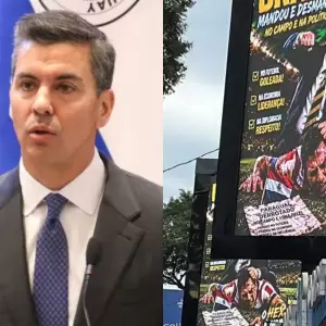 Pe�a ordena retiro de carteles: "El avance de Paraguay incomoda a algunos"