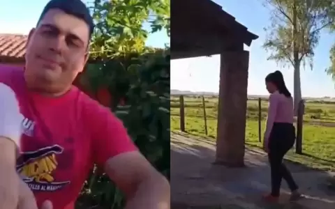 La mujer graba a Pablo su pareja y la supuesta amiga que trata de huir del lugar.