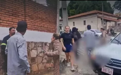Ciudadanos increpan al ch�fer del cami�n.