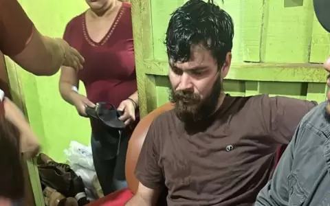 Primeras im�genes de Almir tras ser liberado. Gentileza Polic�a Nacional.