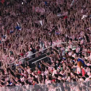 Aficionados de la Albirroja.