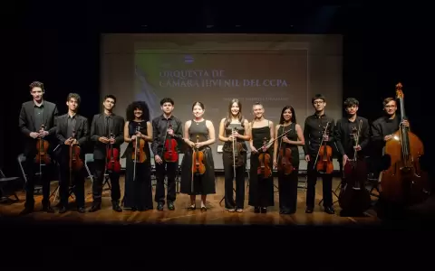 Integrantes de la Orquesta de C�mara Juvenil del CCPA.