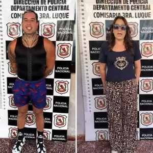 Francesco Canatta detenido junto a su madre supuesta compra de c�dulas durante las elecciones internas en Luque.