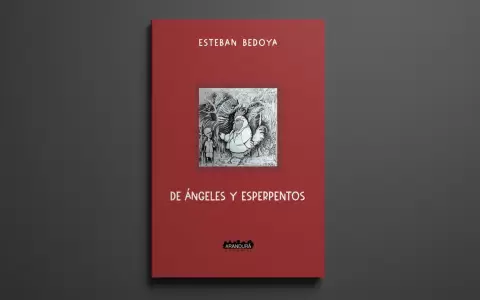 Portada de "De �ngeles y esperpentos", el nuevo libro de cuentos de Esteban Bedoya. Editorial Arandur�.