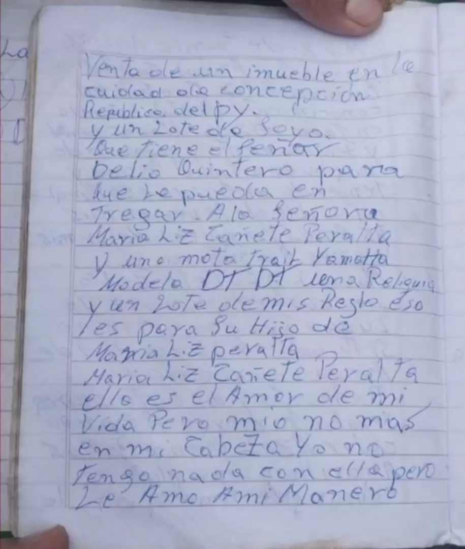 An�bal Cayetano Ram�rez hombre que tomo de reh�n a una mujer dej� un testamento.