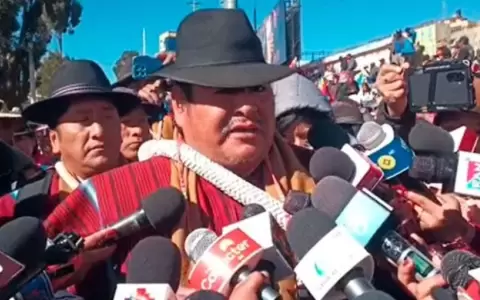 Vicente Salazar, l�der de una de las principales organizaciones convocantes de las protestas en La Paz Bolivia.