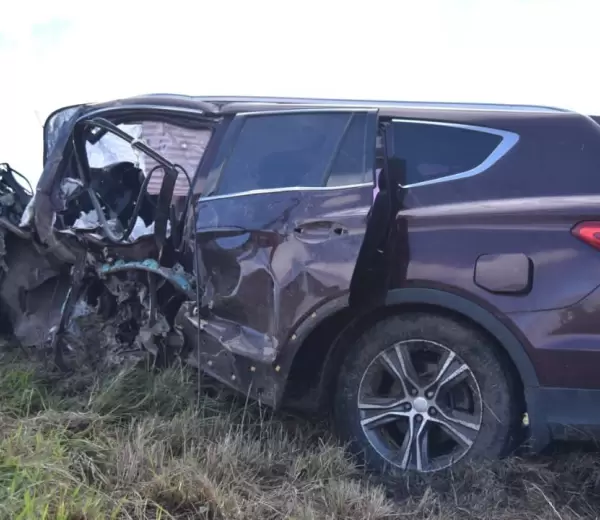 Veh�culo que transportaba a Sa�l Salcedo y su familia.